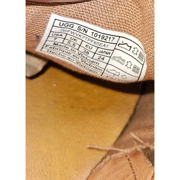 Ugg Upper Suede Cas Comfy Slip On Sneaker Shoe Women Size 7 - Picture 9 of 9